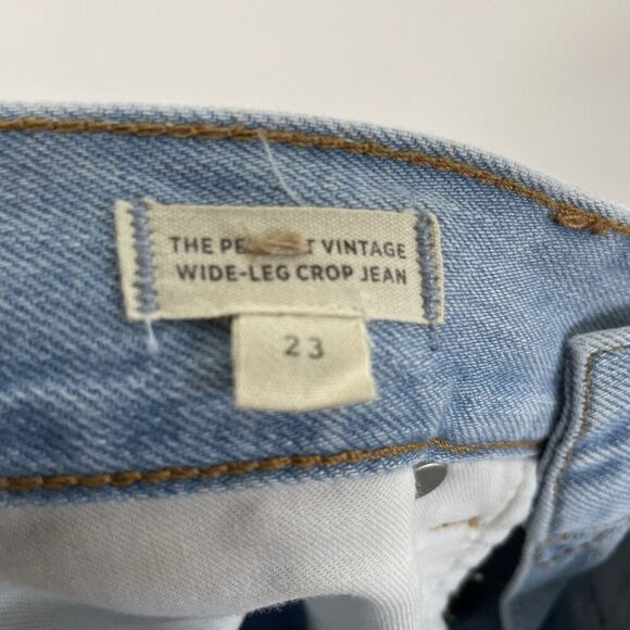 MADEWELL Wide Leg Crop Jeans Women 23 Perfect Vintage High Rise Cotton NQ158 - Picture 14 of 16